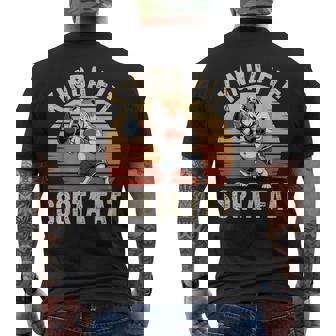 Kinda Fit Sorta Fat Gym Bulldog Boxer Workout Fitness Men's Back Print T-Shirt | Mazezy