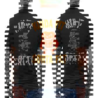 Kinda Fit Sorta Fat Still Lifting Men's Back Print T-Shirt | Mazezy