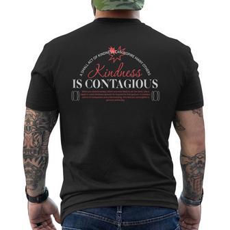 Kindness Is Contagious アーバンタイポグラフィストリートウェア メンズTシャツ バックプリント - Kawaiitshirt