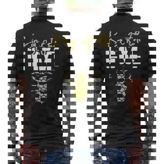 King Bee King Of The Hive Men's Back Print T-Shirt | Mazezy