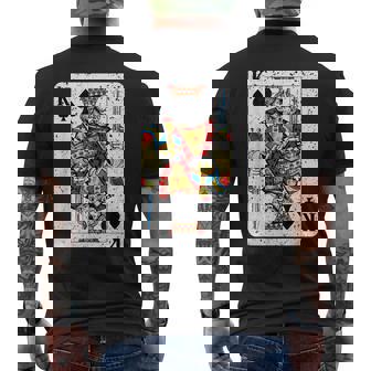 King Ofpades トランプデッキ ヴィンテージレトロスタイル メンズTシャツ バックプリント - Kawaiitshirt