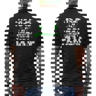 Kiss Me I'm Irish Italian St Patrick's Day Men's T-shirt Back Print - Monsterry