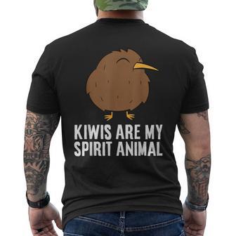 Kiwis Are My Spirit Animal Flightless Kiwi Bird Men's T-shirt Back Print - Thegiftio UK