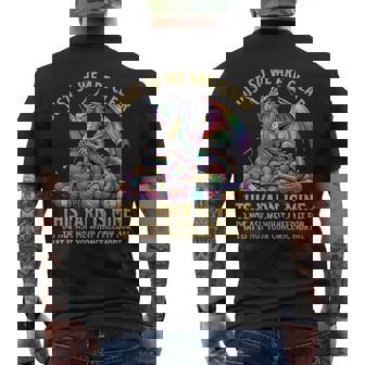 Knitting Dragon Just So We Are Clear This Yarn Is Mine Men's T-shirt Back Print | Seseable UK