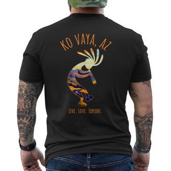 Koaya アリゾナ Usa ダンシング ココペリ 南西部デザイン メンズTシャツ バックプリント - Kawaiitshirt