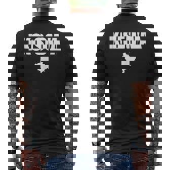 Kosova Kosovo Kosovan Map Proud Kosovar Tank Top Men's Back Print T-Shirt | Mazezy