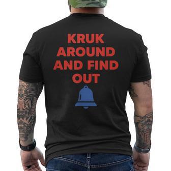 Kruk Around And Find Out Baseball Fan Slogan Men's T-shirt Back Print - Monsterry