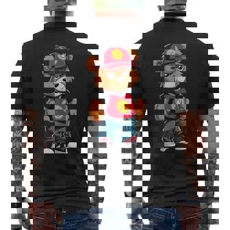 Kyrgyz Flag Teddy Bear Kyrgyzstan Hip Hop Tank Top Men's Back Print T-Shirt | Mazezy