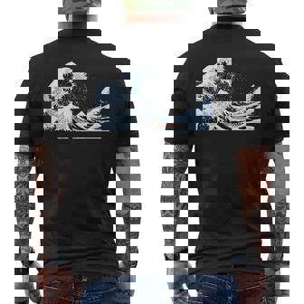 La Grandeague D'art Japonais De Kanagawa Hokusai Manche Longue T-shirt imprimé au dos - Cadeauxyz