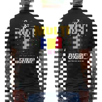 La Muli ANI De 1 Decembrie Happy 1st Of December Romania Men's Back Print T-Shirt | Mazezy