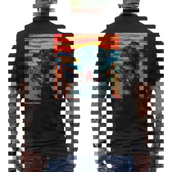 Labrador Retriever Dog Parody Pop Art Expressionist Men's Back Print T-Shirt | Mazezy