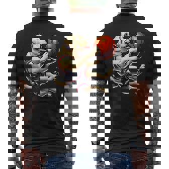 Labrador Retriever Shooting Basketball Tank Top Men's Back Print T-Shirt | Mazezy