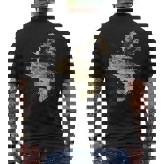 Largemouth Bass Fishing Adventure Angler Silhouette Nature Tank Top Men's Back Print T-Shirt | Mazezy