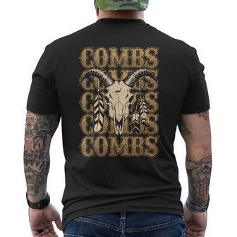 Last Name Combs Personalized Name Combs Vintage Men's T-shirt Back Print - Thegiftio