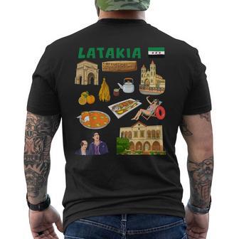 Latakia Syria Coastal Heritage Art Travel Men's Back Print T-Shirt | Mazezy
