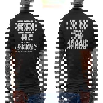 Lazy Easy Halloween Costume Pretend I'm An Asparagus Men's Back Print T-Shirt | Mazezy