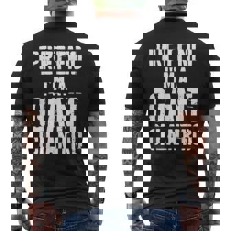 Lazy Easy Halloween Costume Pretend I'm A Giant Cilantro Men's Back Print T-Shirt | Mazezy