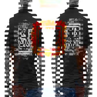 Leaf Blower Costume Fall Gardening Cleanup Men's Back Print T-Shirt | Mazezy