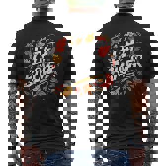 Leaf Blower Fall Landscaping Joke Gardening Tank Top Men's Back Print T-Shirt | Mazezy