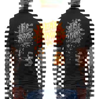 Leaf Blower Fall Thanksgiving Autumn Joke Gardening Men's Back Print T-Shirt | Mazezy