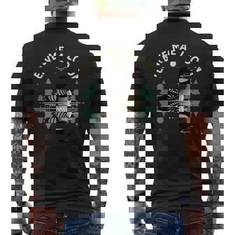 Leave Me A Loon Bird Retro Loon Illustration For Birding Men's T-shirt Back Print | Seseable CA