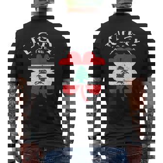 Lebanese Irish Flag Shamrock Lebanon Ireland St Patricks Day Tank Top Men's Back Print T-Shirt | Mazezy