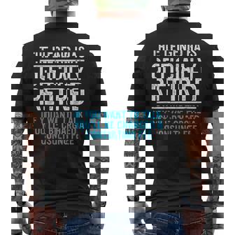 The Legend Has Officially Retired Father Retirement Men's T-shirt Back Print | Seseable FR