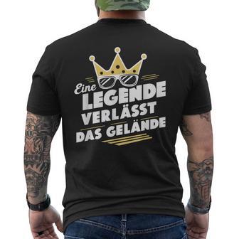 Legendeerlässt Gelände Abschied Ruhestand Trainer T-Shirt mit Rückendruck - Geschenkecke