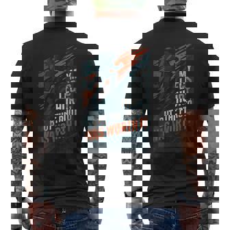 Legs Hurt But Photo Was Worth It Hiking Nature Photography Men's Back Print T-Shirt | Mazezy