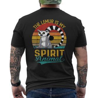 The Lemur Is Mypirit アニマルシャツ ファニーベンテージ キツネザル メンズTシャツ バックプリント - Kawaiitshirt