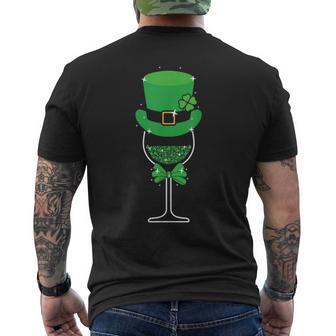 Leprechaun's Toucht Patrick's Festlicher Weinhut Damen Herren T-Shirt mit Rückendruck - Geschenkecke