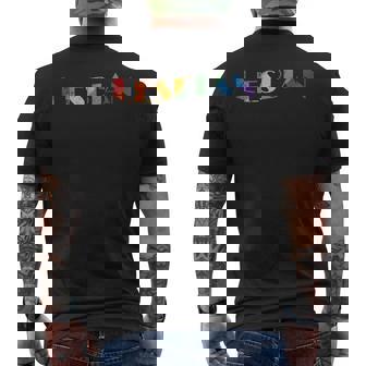 Lesbian LGBTQ Colors Tank Top Men's Back Print T-Shirt | Mazezy