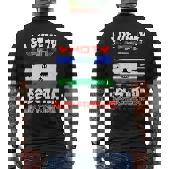 Lesotho I Love My Hot Lesothan Boyfriend Men's Back Print T-Shirt | Mazezy