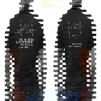 Let The Horses Out Car Guy Racer Auto Mechanic Racer Men's Back Print T-Shirt | Mazezy