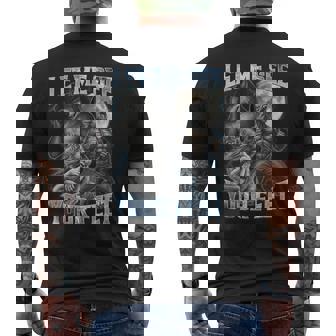 Let Me See Your Feet Cool Alpha Wolf Meme Dad Papa Men's T-shirt Back Print - Monsterry