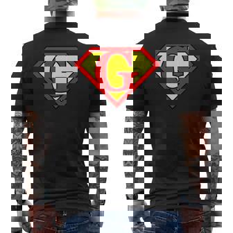 Letra Deuperhéroe Guper Letra Guper G G Letra Camiseta Hombre Estampado Espalda - Regaloses