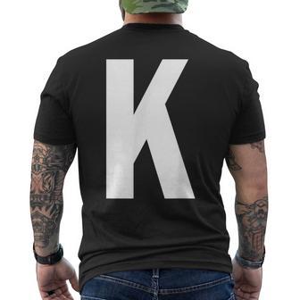 Letra K Del Alfabeto Camiseta Hombre Estampado Espalda - Regaloses
