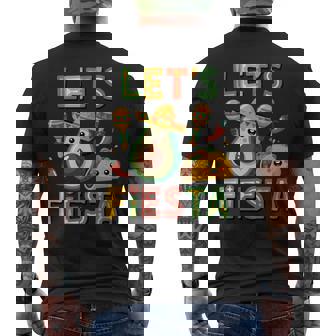 Let's Fiesta Avocado Lovers Fun Party Vibe Summer Men's Back Print T-Shirt | Mazezy