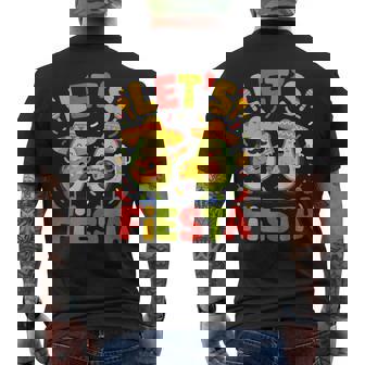 Let's Fiesta Avocado Party Enthusiasts Fun Mexican Men's Back Print T-Shirt | Mazezy