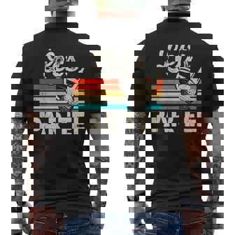 Let's Par Golf Pun Dad Party Golfer Father's Day Men's T-shirt Back Print - Thegiftio