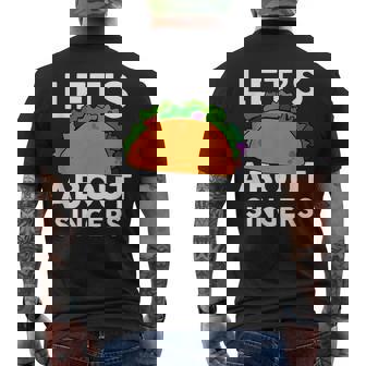 Let's Taco About Singers For Singer T-Shirt Men's Back Print T-Shirt | Mazezy