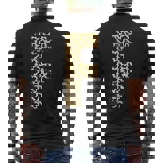 Lettre F Alphabet Lettres Léopard Guépard T-shirt imprimé au dos - Cadeauxyz