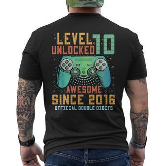 Level 10 Unlocked Official Double Digits 10Th Birthday Boy Men's T-shirt Back Print | Seseable UK