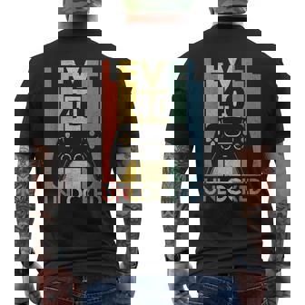 Level 40 Unlocked ideo Gamer 40Th Birthday メンズTシャツ バックプリント - Kawaiitshirt