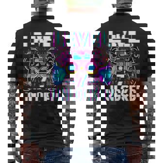 Level 7 Unlocked Video Gamer Geek 7Th Birthday Men's T-shirt Back Print | Mazezy