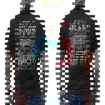 Level 9 Unlocked Awesome Since 2017 9Th Birthday Boy Gamer Men's T-shirt Back Print - Seseable