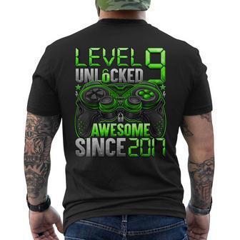 Level 9 Unlocked 9 Year Old For Boys 9Th Birthday Boy Men's T-shirt Back Print - Thegiftio UK