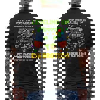 Leveling Up To Big Brother Gamer Pixel Men's T-shirt Back Print - Monsterry