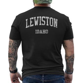 Lewiston ID J05 Vintage Athletic Sports Men's Back Print T-Shirt | Mazezy