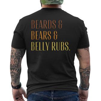 Lgbt Bear Dilf Muscle Daddy Gay Bear & Cub Pride Men's T-shirt Back Print | Mazezy